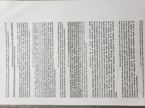 Nota a la Gobernadora de la Provincia de Buenos Aires